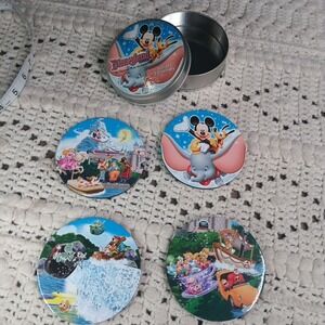 Disneyland Resort Coaster in Tin Set Magic Kingdom Rare 1 Missing Disney Parks‎